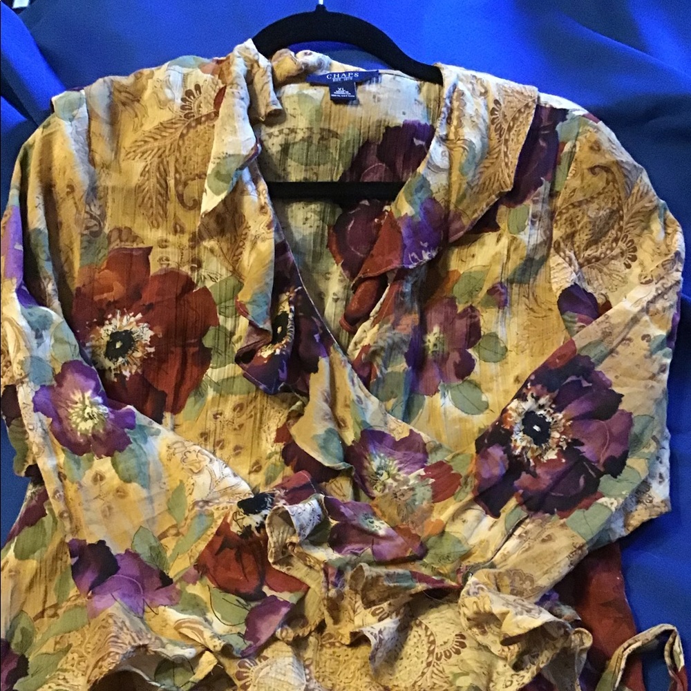 Chaps wrap blouse